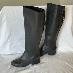 Lucky Brand Lanesha Black Leather Riding Boots 7
